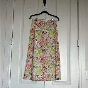 Floral Patchwork A-Line Skirt
